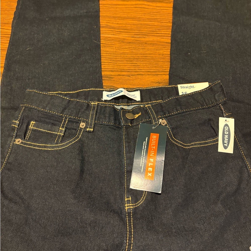 Old Navy Men's Dark Blue Straight Jeans